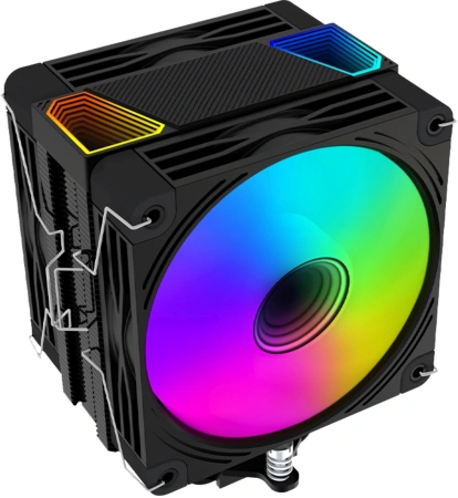 Устройство охлаждения(кулер) Bloody BD-AC230-ARGB1 ARGB Soc-AM5/AM4/1200/1700/1851 черный 4-pin 22-32dB Al+Cu LCD 230W 715gr Ret (BD-AC230-ARGB1-BK)