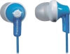 Наушники вкладыши Panasonic RP-HJE118GU 1.1м белый/голубой проводные (RP-HJE118GUA)