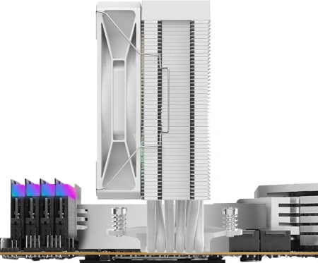 Устройство охлаждения(кулер) Bloody BD-AC220-ARGB1 ARGB Soc-AM5/AM4/1200/1700/1851 белый 4-pin 14-26dB Al+Cu LCD 220W 596gr Ret (BD-AC220-ARGB1-WH)