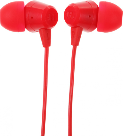 Гарнитура вкладыши JBL C50HI 1.2м красный проводные (JBLC50HIRED)