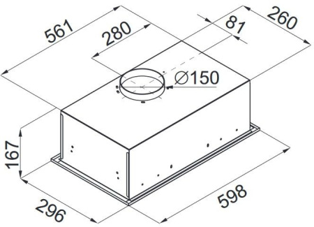 Вытяжка встраиваемая Maunfeld Fantasy 1000ST 60 белый управление: кнопочное (1 мотор)