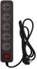 Сетевой фильтр Buro 500UNH-1.8-BG 1.8м (5 розеток) черный/серый (коробка)