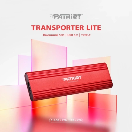 Накопитель SSD Patriot USB-C 4TB PTPL4TBPEC Lite Transporter 2.5" красный