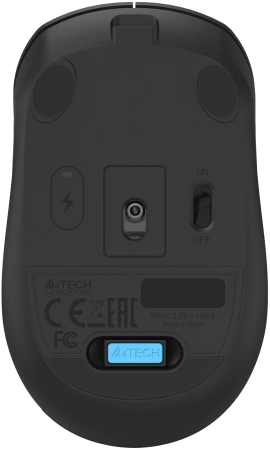 Мышь A4Tech Fstyler FG15C Air2 черный оптическая (1200dpi) беспроводная USB для ноутбука (3but)