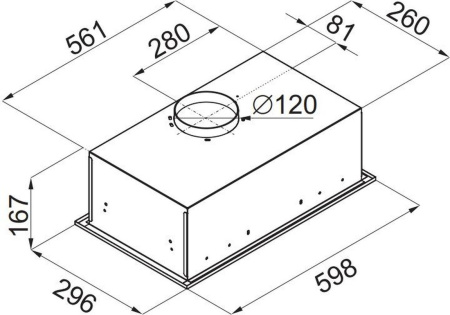 Вытяжка встраиваемая Maunfeld Crosby Singl 60 черный управление: кнопочное (1 мотор)