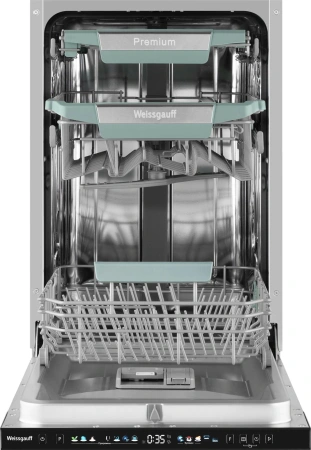 Посудомоечная машина встраив. Weissgauff BDW 4160 Real Touch DC Inverter Timer Floor 2100Вт узкая