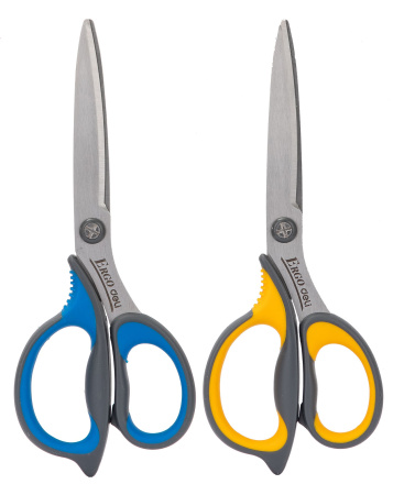 Ножницы Deli E77759 офисные 170мм ручки с резиновой вставкой сталь ассорти