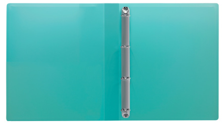 Папка панорама на 4-х кольцах Бюрократ Pastel PAST0740/4RGRN A4 пластик 0.7мм кор.40мм торц.карм с бум. встав мятный