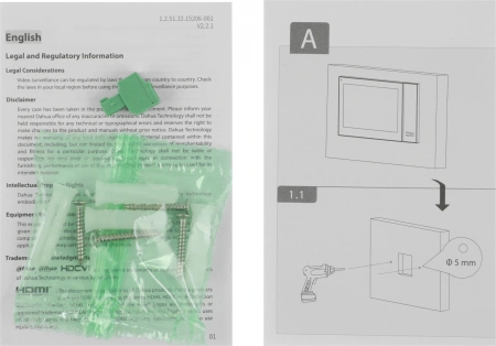 Видеодомофон Dahua DH-VTH2421FB-P черный