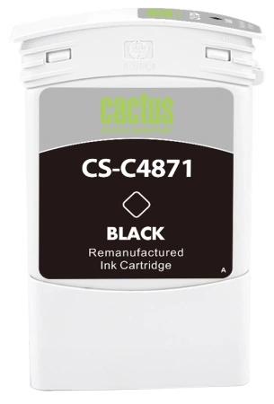 Картридж струйный Cactus CS-C4871 №80 черный для HP DJ 1050C/1055CM/1000