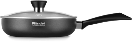 Сковорода Rondell Arabesco RDA-577 круглая 24см покрытие: Xylan Plus ручка несъемная (с крышкой) серый