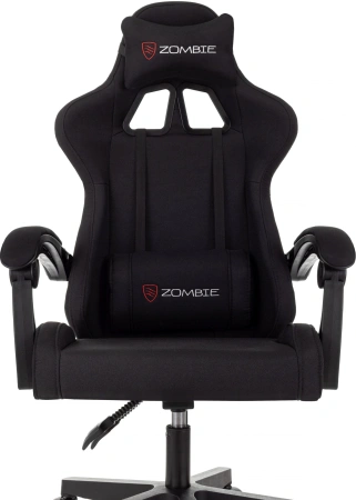 Кресло игровое Zombie Void черный с подголов. крестов. пластик