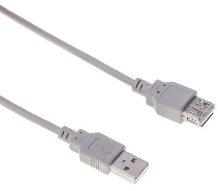 Кабель Buro BHP RET USB_AF18 USB A(m) USB A(f) 1.8м серый блистер