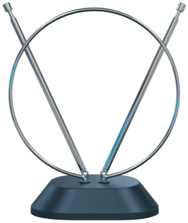 Антенна телевизионная Hyundai H-TAI100 3дБ пассивная черный каб.:1.35м