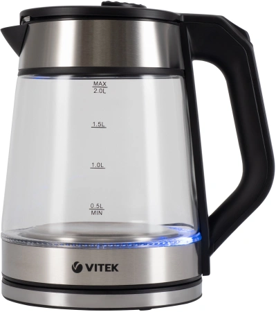 Чайник электрический Vitek VT-1176 2л. 2200Вт разноцветный корпус: стекло