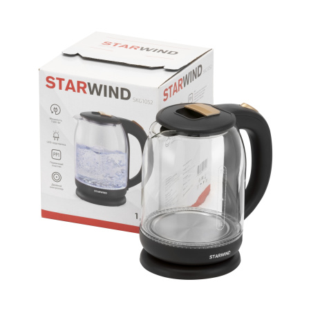 Чайник электрический Starwind SKG1052 1.8л. 1500Вт темно-коричневый/бронзовый (корпус: стекло)