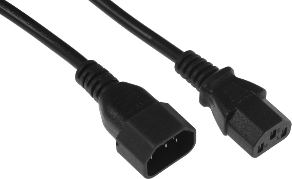 Кабель-удлинитель KingPrice KP-PC-C13-C14-3m IEC C13 IEC C14 3м черный