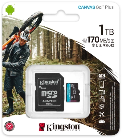 Флеш карта microSDXC 1TB Kingston SDCG3/1TB Canvas Go! Plus + adapter