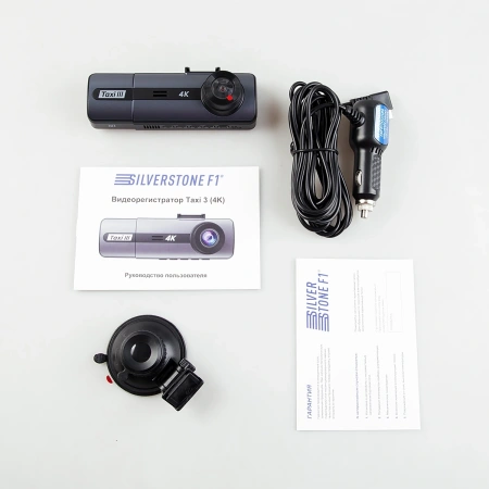 Видеорегистратор Silverstone F1 Taxi 3 4K черный 2160x3840 2160p 140гр.