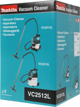 Строительный пылесос Makita VC2512L 1000Вт (уборка: сухая/влажная) серый