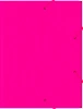Папка на резинке Бюрократ Double Neon DNE510PINK A4 пластик кор.30мм 0.5мм розовый