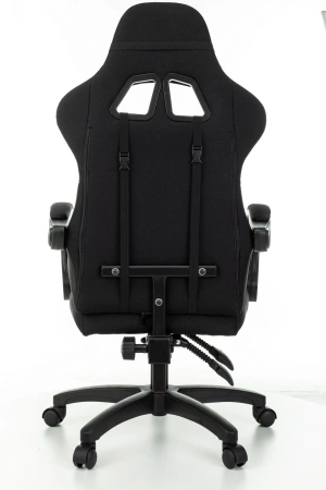 Кресло игровое Zombie Rudger черный/серый с подголов. крестов. пластик