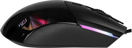 Мышь Оклик 714GM черный оптическая (3200dpi) USB (7but)