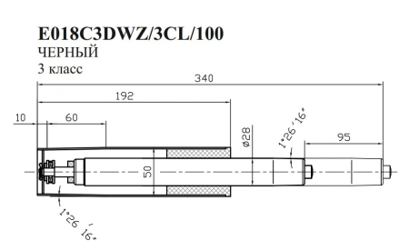 Газлифт Бюрократ E018 E018C3DWZ/3CL/100 черный