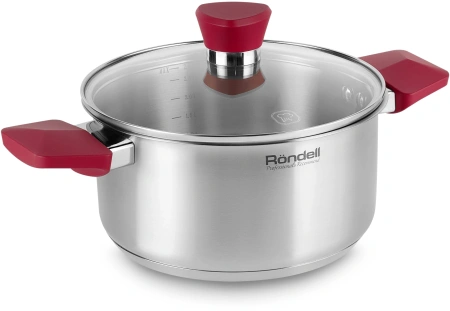 Кастрюля Rondell Strike RDS-813 2л. d=18см (с крышкой) стальной