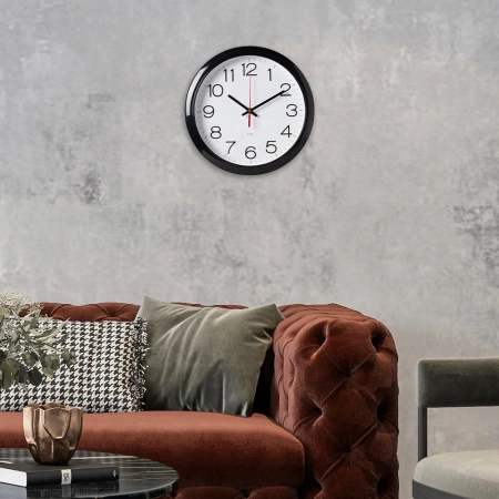 Часы настенные аналоговые Бюрократ WallC-R78PN D29см черный (WALLC-R78PN29/BLACK)