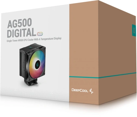 Устройство охлаждения(кулер) Deepcool AG500 Digital ARGB Soc-AM5/AM4/1151/1200/1700 4-pin 29.4dB Al+