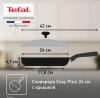 Сковорода Tefal Easy Plus 04237924 круглая 24см ручка несъемная (с крышкой) черный (9100054100)