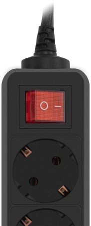 Сетевой фильтр PC Pet AP01006-E-B 1.8м (5 розеток) черный (пакет ПЭ)