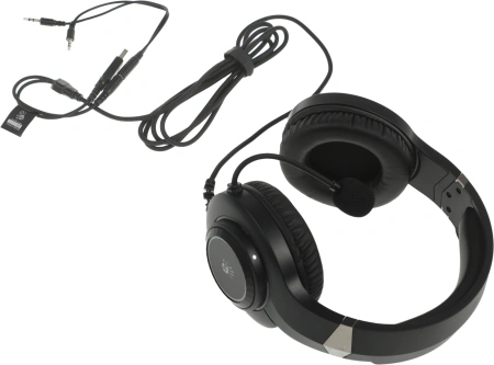 Наушники с микрофоном A4Tech Bloody G220 черный 2м мониторные оголовье (G220 AUX3.5-4PIN + USB)