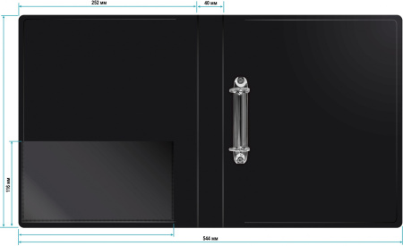 Папка на 2-х D-кольцах Бюрократ -0840/2D A4 пластик 0.8мм кор.40мм внутр. с вставкой ассорти