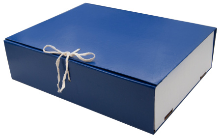 Короб архивный 2 завязки Silwerhof КБЗ-2-80Р бумвинил корешок 80мм разобранный A4 ассорти