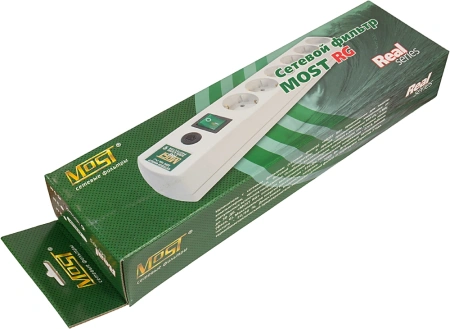 Сетевой фильтр Most RG 5м (6 розеток) черный (коробка)