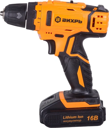 Дрель-шуруповерт Вихрь ДА-16Л-2КА аккум. патрон:быстрозажимной (кейс в комплекте) (72/14/49)