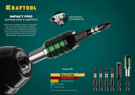 Набор бит Kraftool 26191-2-50-S10 (10пред.) для шуруповертов