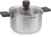 Кастрюля Rondell Stripes RDS-1280 3.4л. d=20см (с крышкой) стальной