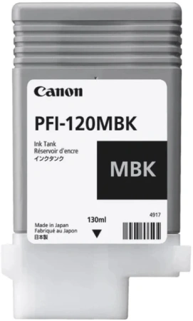 Картридж струйный Canon PFI-120 MBK 2884C001 черный матовый (130мл) для Canon imagePROGRAF TM-200/205