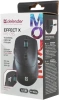 Мышь Defender Effect X MS-095 черный оптическая 1600dpi беспров. USB 5but (52095)