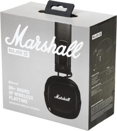 Гарнитура накладные Marshall Major IV черный беспроводные bluetooth (1005773)
