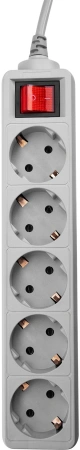 Сетевой фильтр PC Pet AP01006-E-G 1.8м (5 розеток) серый (пакет ПЭ)