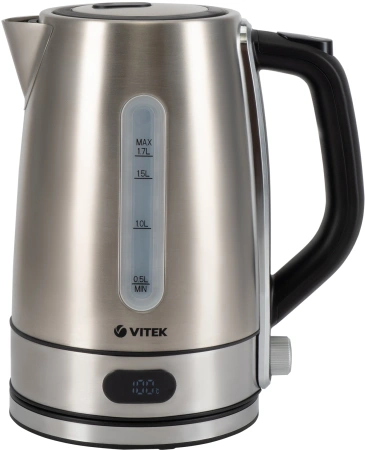 Чайник электрический Vitek VT-1160 1.7л. 2200Вт серебристый корпус: нерж.сталь/пластик