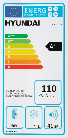 Холодильник Hyundai CO1002 серебристый (однокамерный)