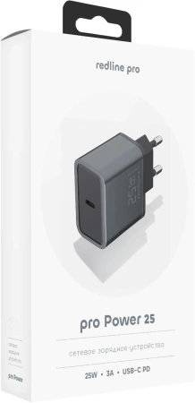 Сетевое зар./устр. Redline Pro XC-3 25W 3A (PD) USB Type-C универсальное черный (УТ000038328)