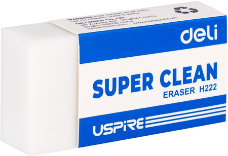 Набор ластиков Deli EH222-P прямоугольный 45х22.5х10.5мм белый картон.кор. (36шт)