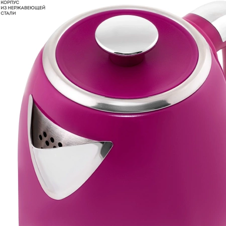 Чайник электрический Galaxy Line GL 0346 1.7л. 2200Вт малиновый корпус: нерж.сталь (ГЛ0346Л)
