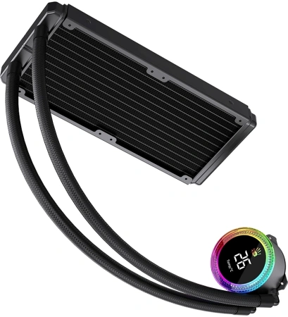 Система водяного охлаждения Bloody BD-LC240ARGB2 ARGB Soc-AM5/AM4/1200/1700/1851 черный 4-pin 22-35dB Al+Cu LCD 260W 1100gr Ret (BD-LC240ARGB2-BK)